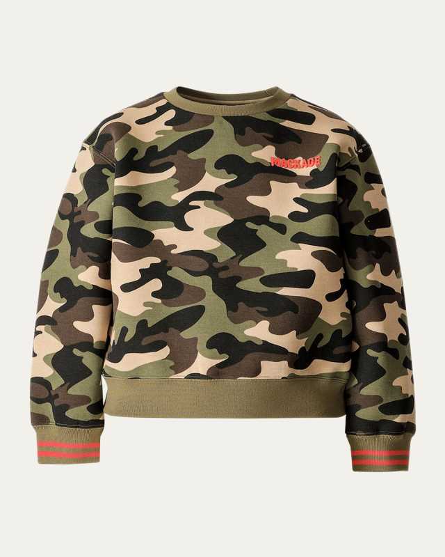 Kid's Sawyer Camo Crewneck Sweatshirt, Size 2-6